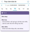 thực đơn thứ 5 ngày 15/9/2022 được đăng tải trên app Enetviet