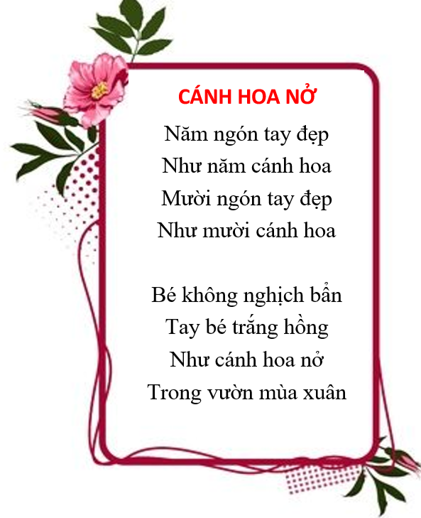 Cánh hoa nở