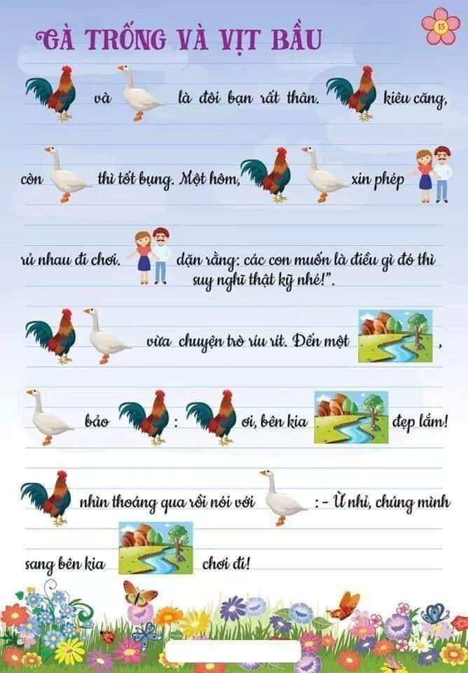 gà trống và vịt bầu 1