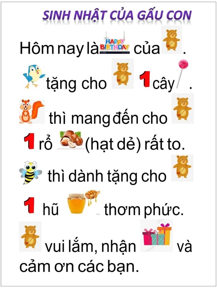 sinh nhật của gấu con
