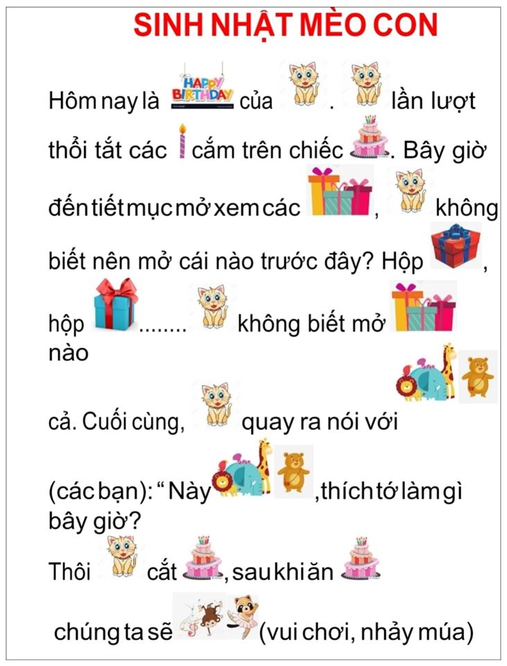 sinh nhật của mèo con