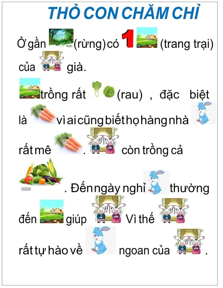 thỏ con chăm chỉ