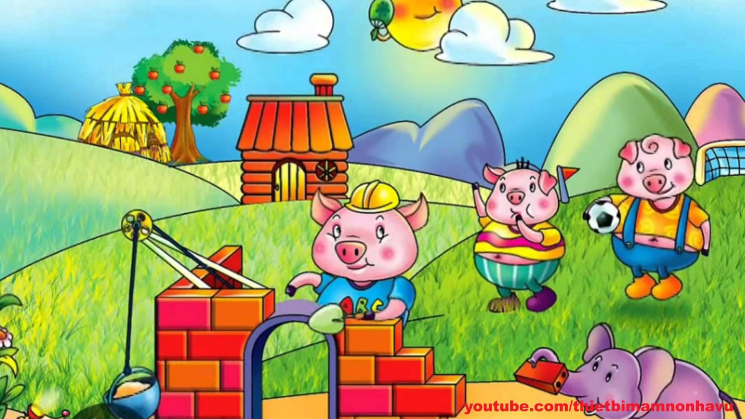 Làm quen văn học - ba chú heo con - mẫu giáo nhỡ