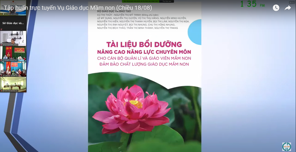 Tập huấn trực tuyến Vụ giáo dục mầm non chiều 18.8
