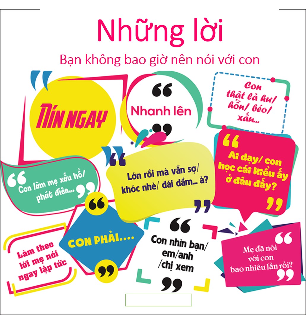 Những lời nên và không nên nói với con