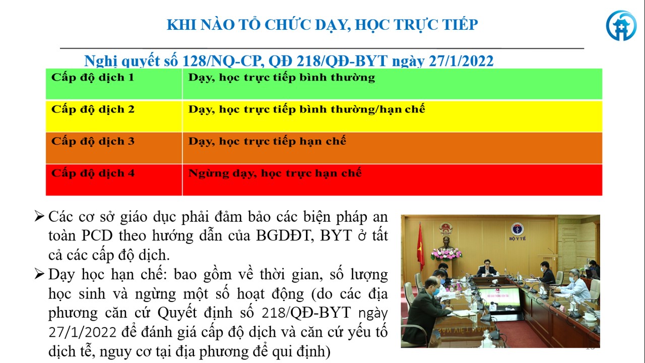 Phòng chống dịch Covid-19 trong trường học