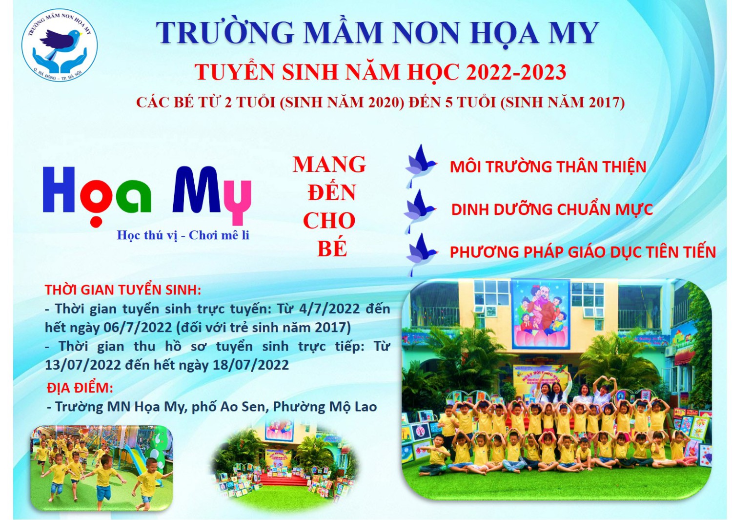 Thông báo tuyển sinh năm học 2022-2023
